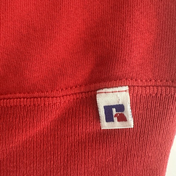 Vintage 90s Utah University Sweatshirt Russell Athletic XL Red Made USA Crewneck - Picture 7 of 13